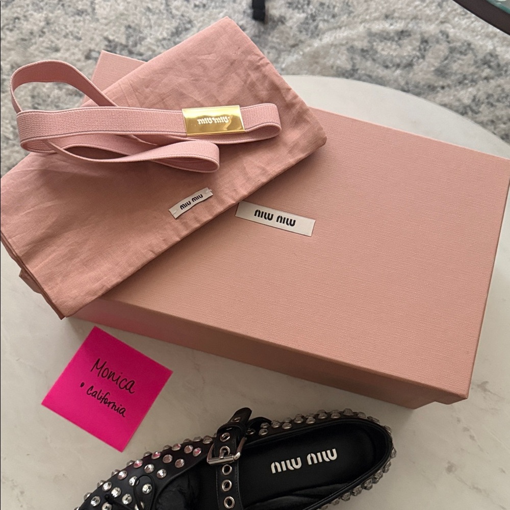 Miu Miu Rhinestone Ballerinas - Picture 11 of 13